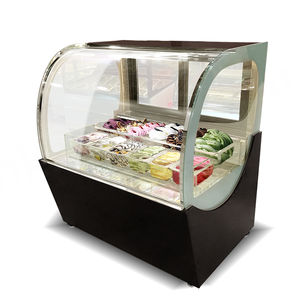 Vitrine réfrigérée à double température Kolice à 10 plateaux pour la présentation de glaces et de sucettes glacées - Product Image 2