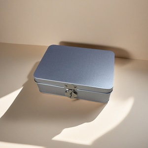 Biểu Tượng Tùy Chỉnh Hình Chữ Nhật Bạc <span class=keywords><strong>Tin</strong></span> Trường Hợp Bản Lề Nắp Kim Loại Hộp Bút Chì Với Dập Nổi Sắt Thủ Công Cho Văn Phòng Phẩm Lưu Trữ - Product Image 6