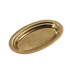 Assiette ovale rétro en acier inoxydable 18-18,9 cm, épaissie et vieillie, pour barbecue, poisson, légumes à la vapeur, rouleaux de nouilles de riz - Product Image 5