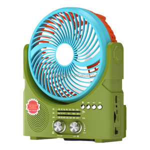 लीट्री पोर्टेबल एम एफपीएम रेडियो के नेतृत्व में प्रकाश रिचार्जेबल सौर और इलेक्ट्रिक फैन - Product Image 4