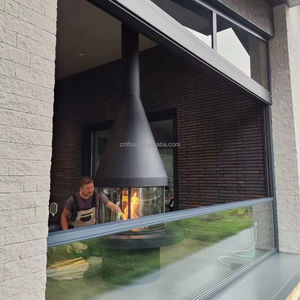 Buena retroalimentación Chimenea interior Mesa redonda <span class=keywords><strong>de</strong></span> leña Decoración suspendida <span class=keywords><strong>de</strong></span> metal Villa Chimenea grande - Product Image 1