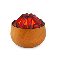 Humidificateur d'air électrique portable Volcano 300 ml, diffuseur d'huiles essentielles à brume froide USB avec veilleuse pour la maison et l'hôtel, aromathérapie