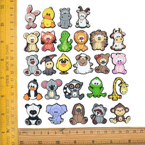 Abalorios para Zapatos con Diseño de Animales Salvajes de Safari, con León, Elefante y <span class=keywords><strong>Jirafa</strong></span>, Accesorios Personalizados de PVC con Temática de Zoológico - Product Image 3