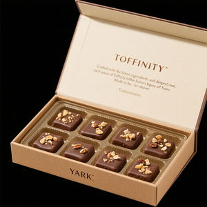 Boîte cadeau magnétique en carton rigide en papier chocolat avec logo personnalisé d'usine pour l'emballage des truffes - Product Image 3