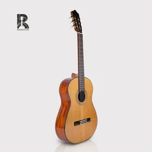 थोक कस्टम तारवाला साधन 39 इंच स्पेनिश शास्त्रीय गिटार सजाना ठोस लकड़ी उच्च गुणवत्ता शुरुआत गिटार