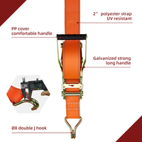 2 inci GS bersertifikat Self Retract Ratchet Tie Down tugas berat otomatis Ratchet sabuk ditarik tali Ratchet terbuat dari PES