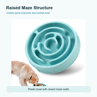 Gamelle anti-glouton pour chien, bol labyrinthe en plastique solide, utilisation intérieure, facile à nettoyer, pour une alimentation lente, 20,5 cm, pour petits et moyens chiens, vente en gros