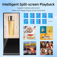 Papan reklame dan display digital berdiri lcd dalam ruangan 55 inci dengan layar sentuh resolusi 4k display iklan lcd vertikal