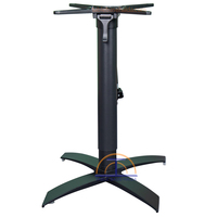 Nouvelle Arrivée Paris 108 cm – Piétement de Table Pliant en Aluminium Réglable en Hauteur, Style Industriel en Fonte Métallique pour Salle à Manger, Hôtel, Extérieur