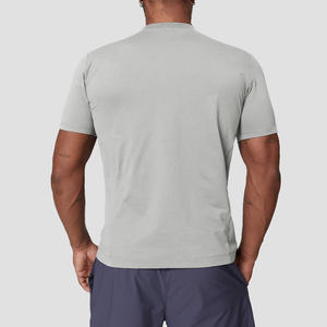 T-shirt de sport uni pour homme, protection solaire 7A, antibactérien, sensation de fraîcheur, séchage rapide, sports de plein air, loisirs, manches courtes, col rond, randonnée - Product Image 3