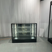 Vitrine en verre sur mesure en profilé aluminium OEM, 70 pouces, économique, avec éclairage LED pour magasin de tabac
