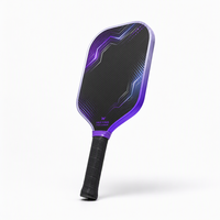Raquette de pickleball en fibre de carbone Arctic Ultraviolet T700, noyau PP 5e génération, bordure dégradée violet-argent, directement de l'usine
