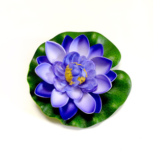 Simulación de loto artificial Flor de lirio de agua Piscina flotante Estanque Planta Decoración Caliente - Product Image 3