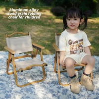 Chaise pliante d'extérieur pour enfants, chaise Kermit en alliage d'aluminium, mini chaise de camping, pique-nique, école, extérieur, petite, portable, ultra légère