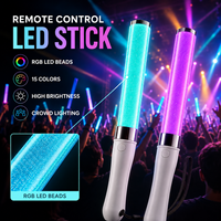 Solution d'éclairage LED à télécommande RGB pour stades Longstargift, bâton lumineux