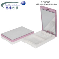 Emballage écologique à poudre compacte et vide, 50 pièces, étui avec miroir