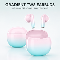 Audífonos TWS Gradient Semi-in-ear, Sonido HiFi sin Pérdidas, Batería de 5-10 Horas, Compactos, Cómodos para Jugar, Baja Latencia, ANC 5.4