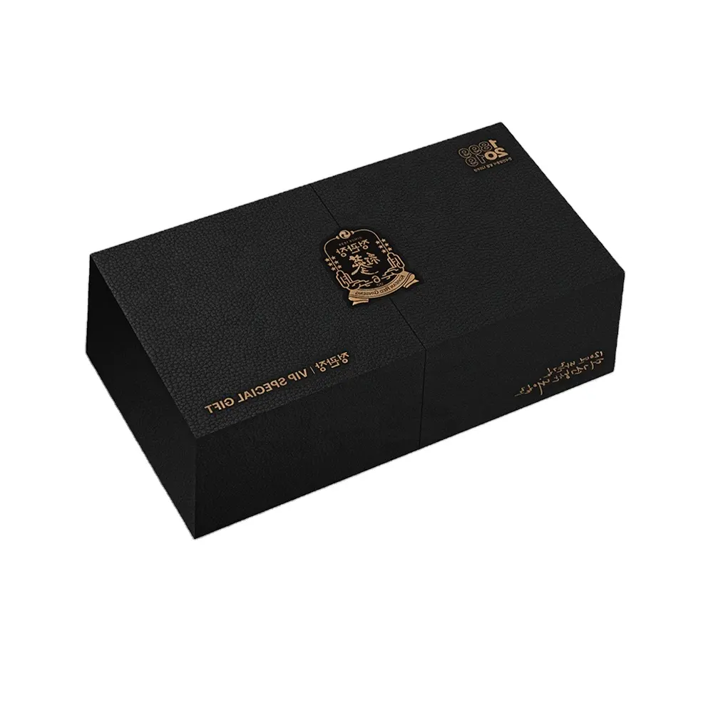 Modern design stylish Wholesale black red gold foil logo matte laminated custom perfume gift packaging box with foam insert