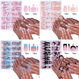 <span class=keywords><strong>Uñas</strong></span> Postizas de Venta Caliente Transfronteriza, 144 Uds., Arte de <span class=keywords><strong>Uñas</strong></span> Ultrafinas sin Rastro, Pegatinas Pre-Diseñadas, Set de <span class=keywords><strong>Uñas</strong></span> Falsas Usables - Product Image 1