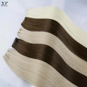 100% brezilyalı insan bakire Remy saç ekleme kalın son el bağlaması postiş çift çizilmiş saç - Product Image 2