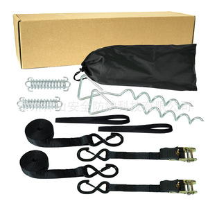 Estacas en espiral para tiendas de campaña, estacas metálicas de 40x15x10cm, kit de fijación para toldos de camping al aire libre, color negro - Product Image 1
