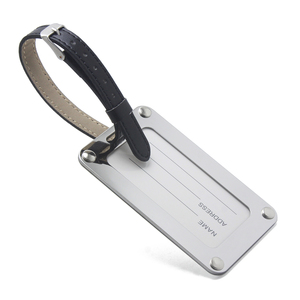 Leather Strap Stainless Steel Metal Luggage <strong>Tag</strong> Travel Label ID Name Address <strong>Suitcase</strong> Identify <strong>Tag</strong> Bag Accessories Luggage <strong>Tag</strong> - Product Image 1