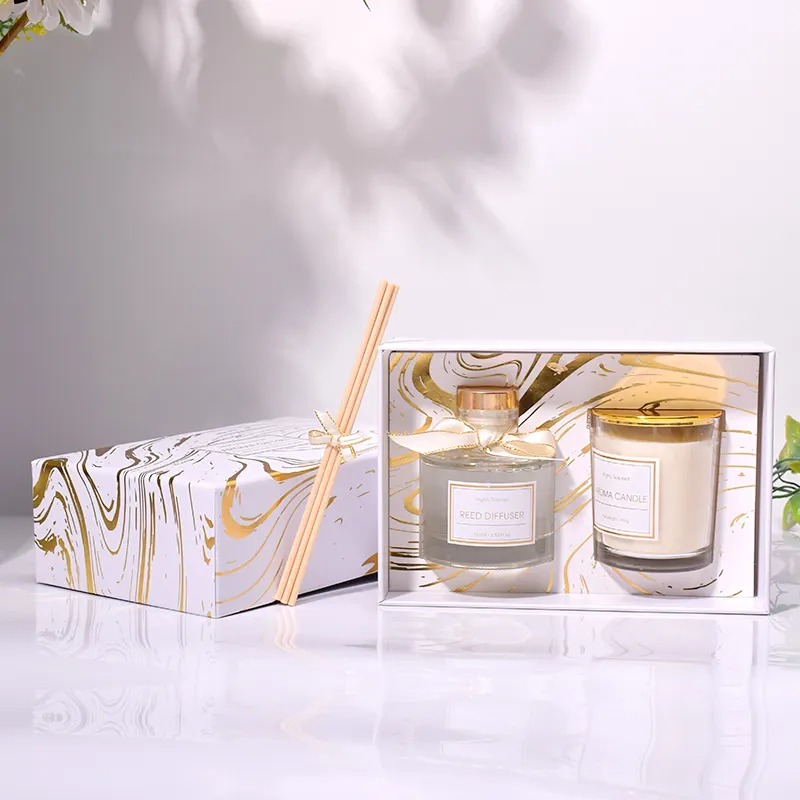 Bruiloft Gunsten Geschenken Gast Kaars Reed Diffuser Huwelijkscadeau Dozen Idee Huwelijksgeschenken Voor Gasten