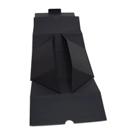 Carton magnétique noir de luxe en gros pour perruque vêtements emballage de boîte-cadeau magnétique pliante à bas quantité minimale de commande avec stratification mate