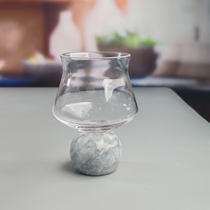 <span class=keywords><strong>Verre</strong></span> à whisky avec base en marbre, <span class=keywords><strong>verre</strong></span> à whisky en cristal sans plomb, <span class=keywords><strong>verre</strong></span> de bar de luxe pour bourbon, scotch, cocktails - Product Image 2