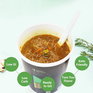 Fideos Instantáneos de Konjac Saludables, Bajos en Carbohidratos, Sopa Shirataki Tom Yum, Sustituto Dietético, Bolsa de 162g - Product Image 1