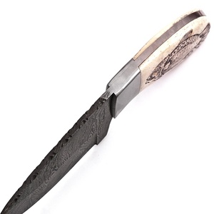 มีดล่าสัตว์ดามัสกัส9นิ้ว,มีด Sm ทำจากเหล็กกล้าคาร์บอนสูง4-5มม. พร้อม Scrimshaw Work (Smk1322) Smk1322 PK - Product Image 5