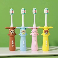 Brosse à dents pour bébé et enfant en bas âge, prix d'usine, poils nano en forme de dinosaure, manche doux en forme de lion ou d'ours, brosse à dents pour enfants