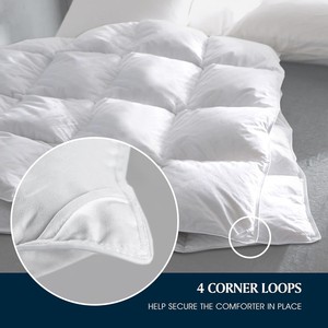 Edredón de Plumón de Ganso Blanco con Tela de Algodón, 700-800 FP, Construcción con Caja de Aislamiento, Personalizado OEM ODM para Hogar y Hotel - Product Image 3
