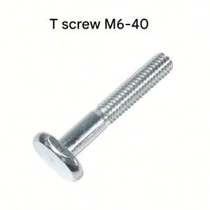 M6 Vis en T double à glissière pour guide-plaques auxiliaire <span class=keywords><strong>de</strong></span> <span class=keywords><strong>table</strong></span> à onglets/scie à ruban, avec poignée à vis en T, pour machines à bois - Product Image 5