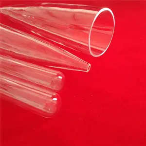 高压透明紫外石英玻璃管4英寸直径49.5英寸锥形石英管
