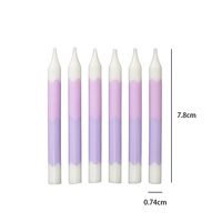 Bougies de cire de paraffine violettes non parfumées personnalisées de luxe pour mariages et anniversaires coffret décoratif pour la maison