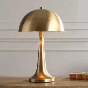 Modern Mushroom <b>Table</b> Lamp E26 LED Switch Control Bedroom Living Room Lighting Decorative Gold Finish - Product Image 1