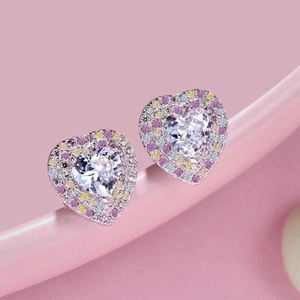 Pendientes de Joyería Fina Dylam con Diseño Colorido, Plata S925 con Baño de Rodio, Aros con Zirconia 5A, Estilo Eternity - Product Image 4