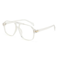 Lunettes de soleil carrées à double pont pour femmes, style pilote, protection UV400, anti-lumière bleue, monture en T, protection solaire tendance