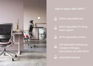 Fabricant <span class=keywords><strong>KOHO</strong></span>, chaise de bureau de direction pivotante au design moderne et luxueux, chaise de bureau ergonomique en maille pour la conférence et le confort - Product Image 5