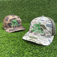 Gorra Trucker Clásica Richardson 112FP con Logotipo Bordado Personalizado, Sublimación de Camuflaje, Malla Transpirable, Perfil Medio, para Viajes al Aire Libre