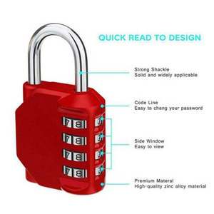 <span class=keywords><strong>Cadenas</strong></span> mécanique <span class=keywords><strong>à</strong></span> 4 chiffres avec mot de passe antivol réinitialisable et plusieurs couleurs <span class=keywords><strong>à</strong></span> <span class=keywords><strong>prix</strong></span> compétitif - Product Image 6