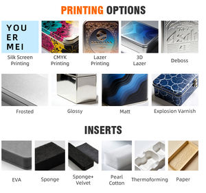 カスタム小型ヒンジ蓋付き金属缶ボックス 長方形コンテナ：お菓子、ミント、化粧品、タバコ収納用ブリキ製スナックケース - Product Image 3