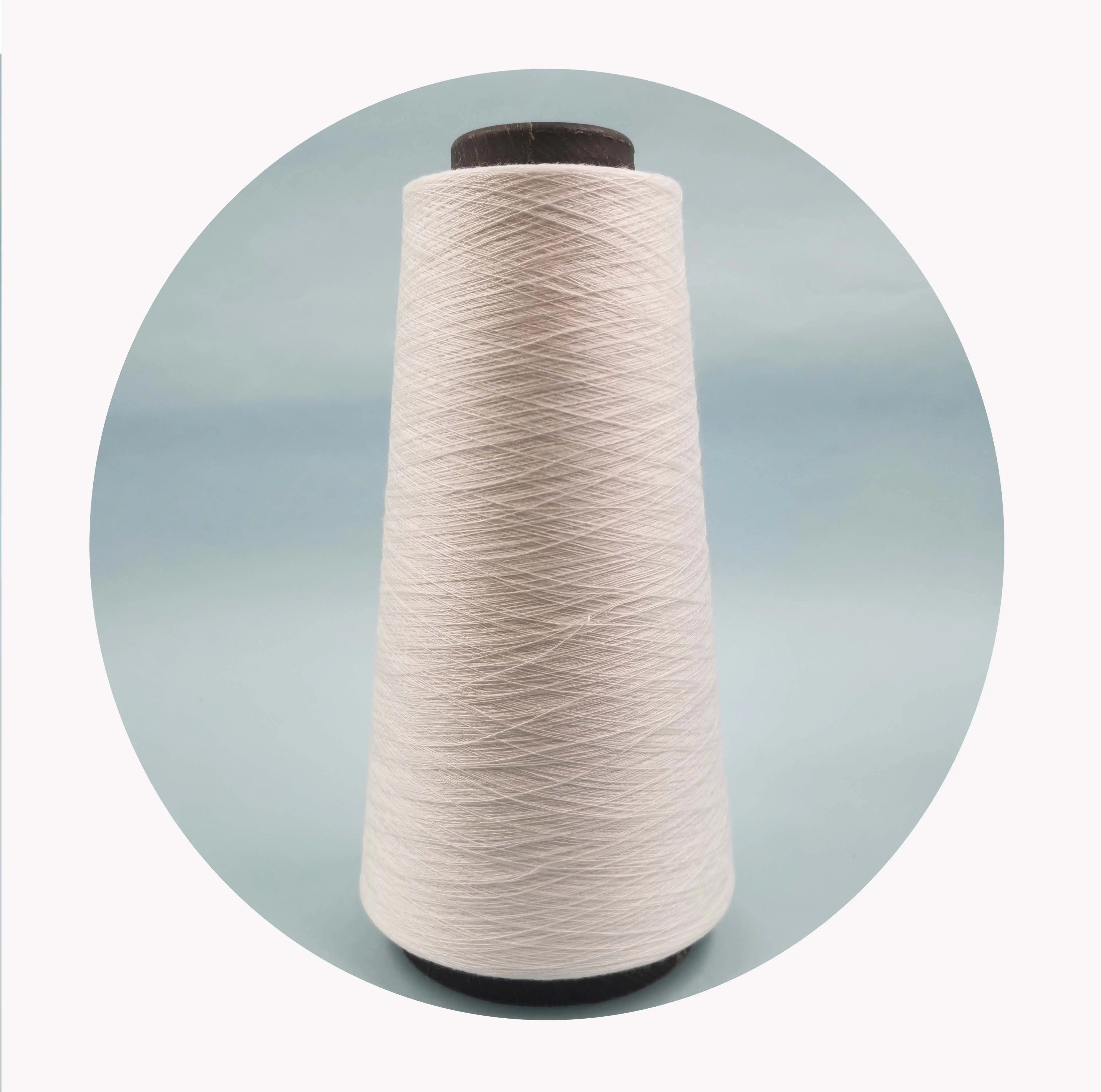 Salable and good quality natural raw white siro compact 100 bamboo yarn for knitting weaving