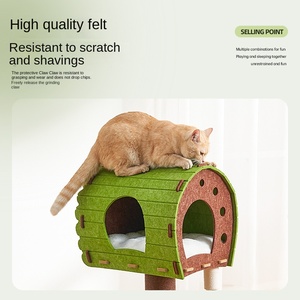 Trendy Luxury <strong>Cat</strong> <strong>Climbing</strong> Tree Household Nest-Body Green Multi-Level <strong>Cat</strong> Tree Tower Felt <strong>Cat</strong> <strong>Climbing</strong> <strong>Frame</strong> Packaged in Carton - Product Image 2
