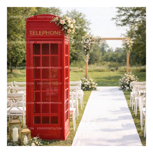 Cabina Telefónica Inglesa Vintage de Lujo, Decoración Floral para Eventos, Estructura para Fotos en Jardines, Bodas y Eventos Destinarios - Product Image 3