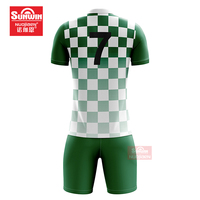 Uniforme de football avec maillot blanc, ensemble complet de foot vert, vente en gros, nouvelle collection