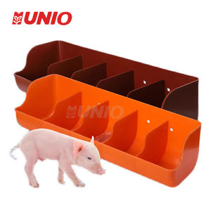 Venta caliente Práctico Pesebre de cerdos Plástico 5 compartimentos Alimentador de cerdos Ranura de alimentación de lechones - Product Image 3