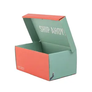 Corrugated cardboard carton color offset printed shipping moving packaging paper boxes with free sample