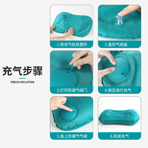 Almohada Inflable Portátil en Forma de U de 28x28x14cm, Cojín de Soporte para el Cuello para Viajes y Uso en Exteriores - Product Image 2